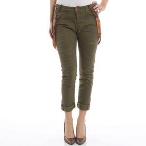 Manila Grace Denim low crotch pants with suspenders -  SIze:27